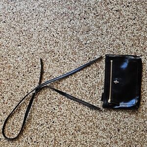 Sweet little black leather COLE HAAN shoulder strap crossbody purse lined